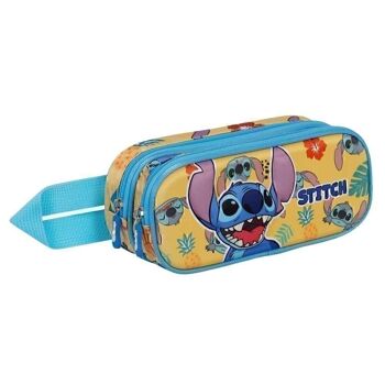 Disney Lilo et Stitch Grumpy-Double Trousse 3D Jaune 3