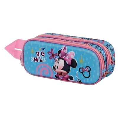 Disney Minnie Mouse Big Smile-Double 3D Pencil Case, Blue