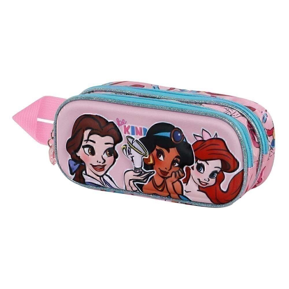 Disney Princesses Kind-Double Trousse à crayons 3D, Rose