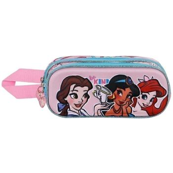 Disney Princesses Kind-Double Trousse à crayons 3D, Rose 2