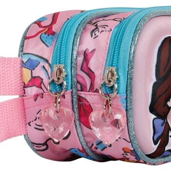 Disney Princesses Kind-Double Trousse à crayons 3D, Rose 5