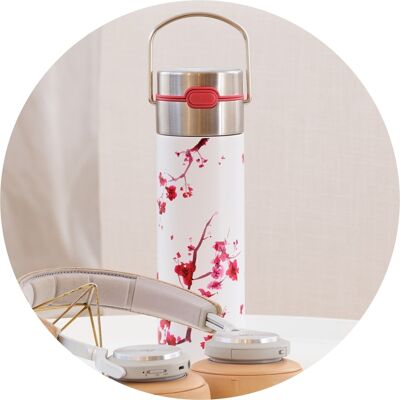 Edelstahlflasche LEEZA Cherry Blossom