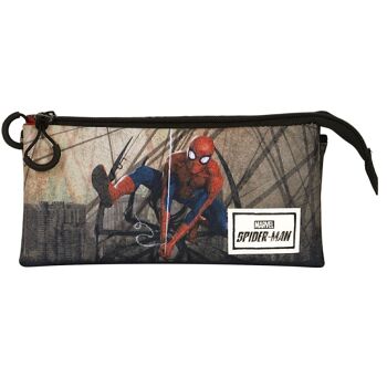 Trousse à crayons Marvel Spiderman Webslinger-Triple FAN 2.0, noir 2