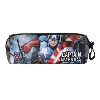 Marvel Captain America Defender-Trousse carrée FAN 2.0, noir 3
