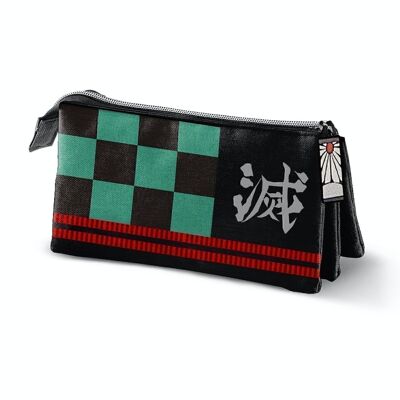 Demon Slayer Tanjiro-Triple ECO Pencil Case, Multicolor