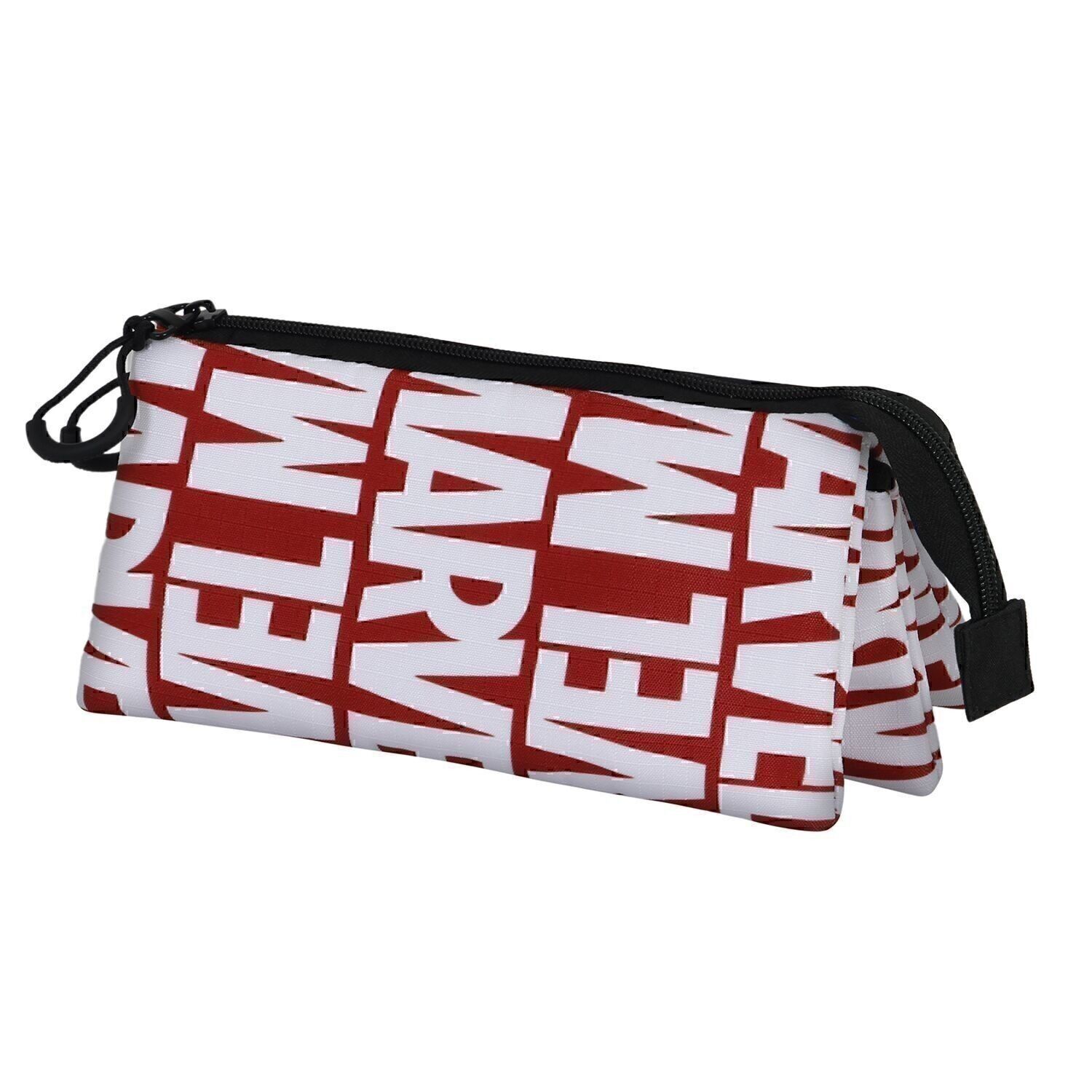 Marvel Marvelmania-Triple ECO Pencil Case, Rosso