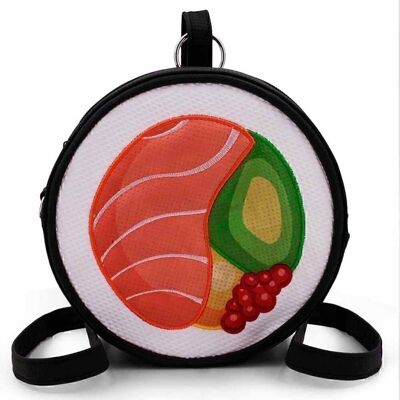 O mein Papa! Sushi Maki-Taschen-Rucksack, Schwarz