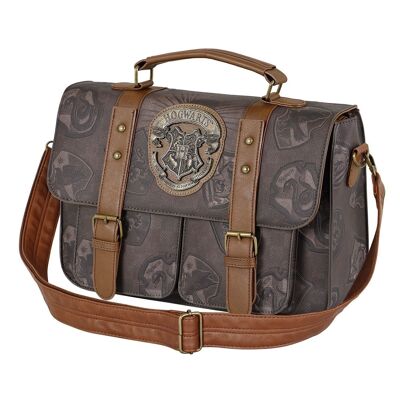 Harry Potter Pride-Bolso Satchel Grande, Marrón