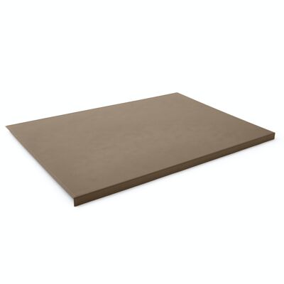 Desk Pad Calliope Bonded Leather Dove Grey - Edge Protection and Perimeter Stitching