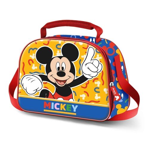 Disney Mickey Mouse Oh Boy-Bolsa Portamerienda 3D, Rojo