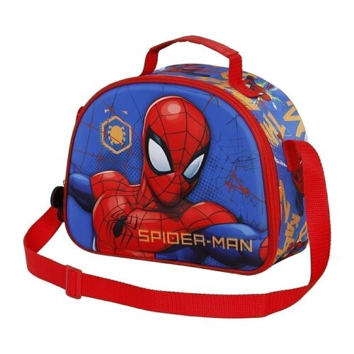 Marvel Spiderman Leader-Bolsa Portamerienda 3D, Azul