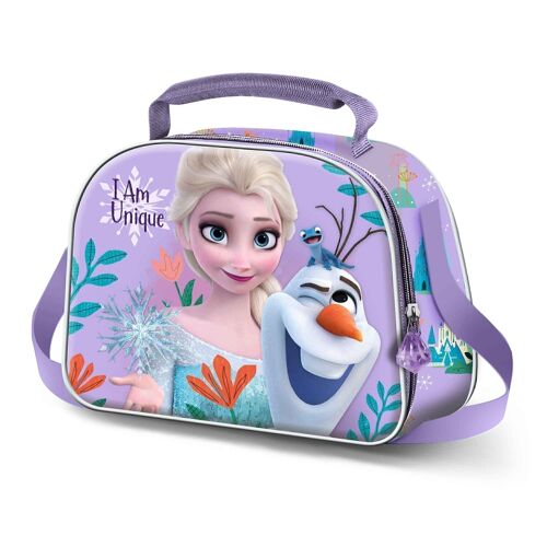 Disney Frozen 2 Unique-Bolsa Portamerienda 3D, Malva