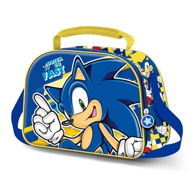 Sega-Sonic Step-Bolsa Portamerienda 3D, Azul