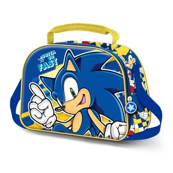 Sega-Sonic Step-Lunch Bag 3D, Bleu 1
