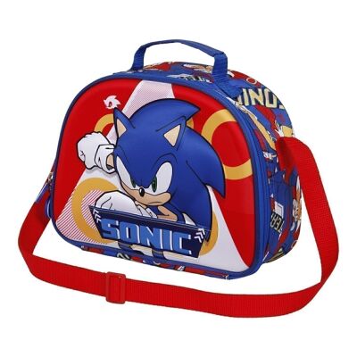 Sega-Sonic Game-Bolsa Portamerienda 3D, Azul