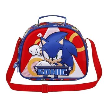 Sega-Sonic Game-Lunch Bag 3D, Bleu 2
