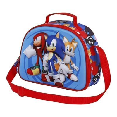 Sega-Sonic Friends-Bolsa Portamerienda 3D, Azul