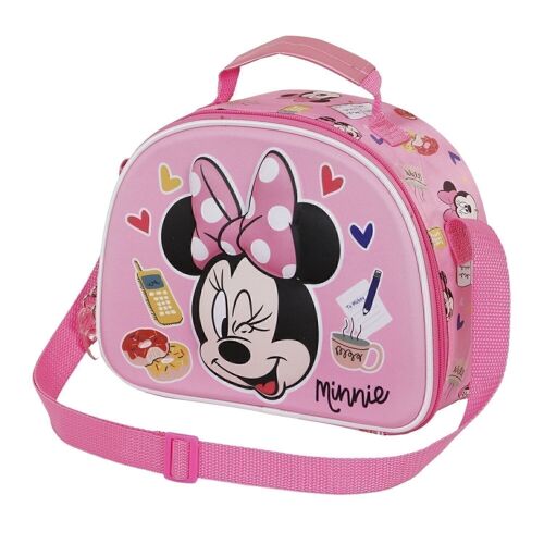 Disney Minnie Mouse Wink-Bolsa Portamerienda 3D, Rosa