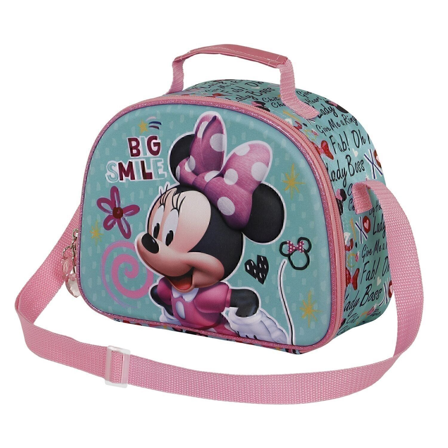 Borsa snack Disney Minnie Mouse Big Smile-3D, blu