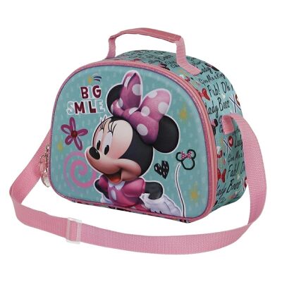 Disney Minnie Mouse Big Smile-Bolsa Portamerienda 3D, Azul