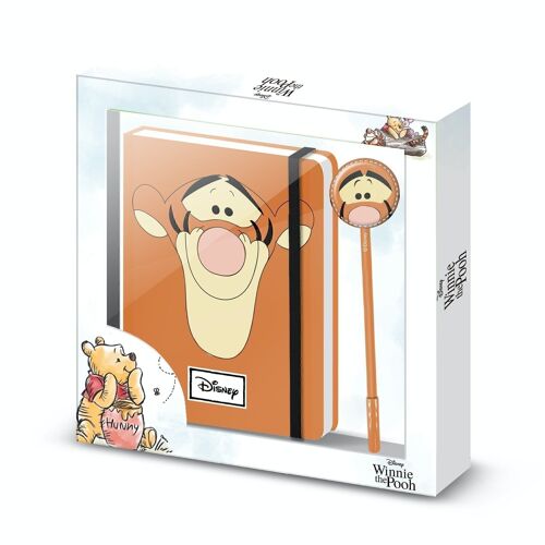 Disney Winnie The Pooh Tiger Face-Caja Regalo con Diario y Bolígrafo Fashion, Naranja