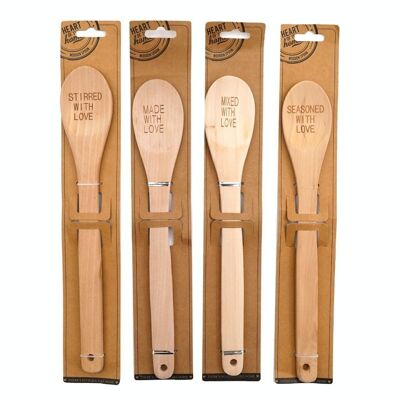 Set di quattro cucchiai di legno