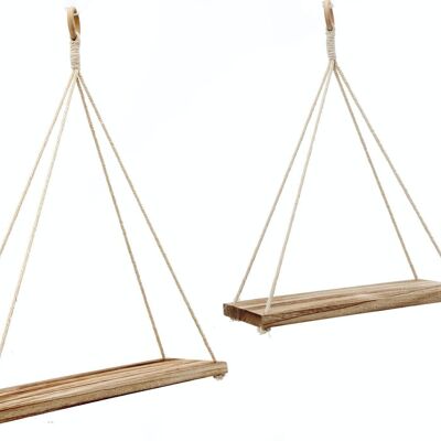 Set of Two Hanging Wall Shelves