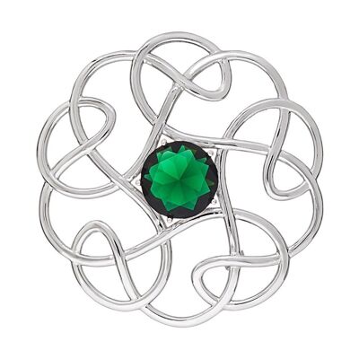 Broche en argent pur 925 à la mode, ZB1G