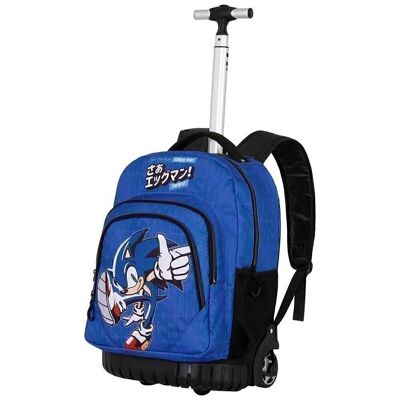 Sega-Sonic On the run-Mochila Trolley GTS FAN, Azul
