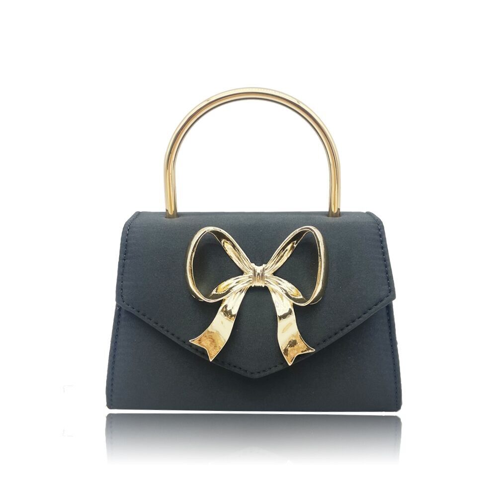 Borsa da sera Jaylani Della Mini con fiocco metallico