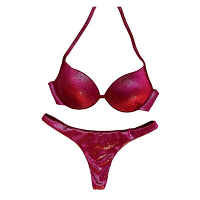 Sveva two-piece super push up and strawberry thong