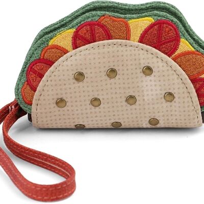 Oh My Pop! Taco-Tex Small Purse, Beige