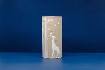 Lampe de table en tissu de lin avec un design de girafe | sur le thème des créatures | Veilleuse | avec formes découpées | Lampe pour enfants 1