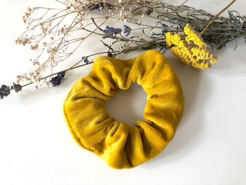 Bio-Baumwoll Scrunchie VELVET gelb