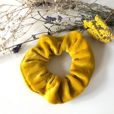 Bio-Baumwoll Scrunchie VELVET gelb