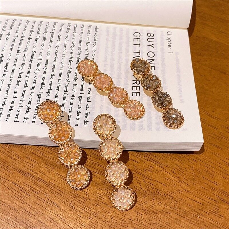 Elegantes Kunstkristall-Haarspangen-Set