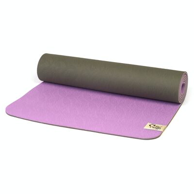 Tapis de yoga free SOFT 6mm - lilas/olive