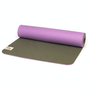 Tapis de yoga free SOFT 6mm - lilas/olive 4