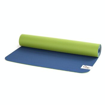 Tapis de yoga free LIGHT 3mm - bleu/vert 1
