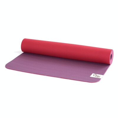 Esterilla de yoga free LIGHT 3mm - violeta/rojo