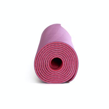 Tapis de yoga free LIGHT 3mm - violet/rouge 5