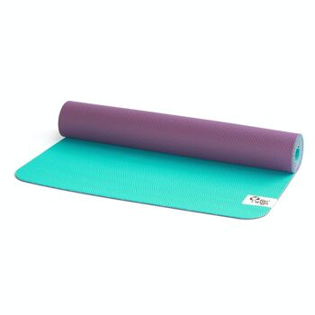 Tapis de yoga free LIGHT 3mm - turquoise/violet 3