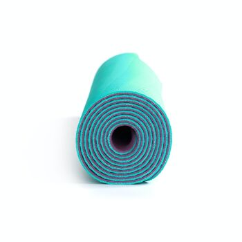 Tapis de yoga free LIGHT 3mm - turquoise/violet 4