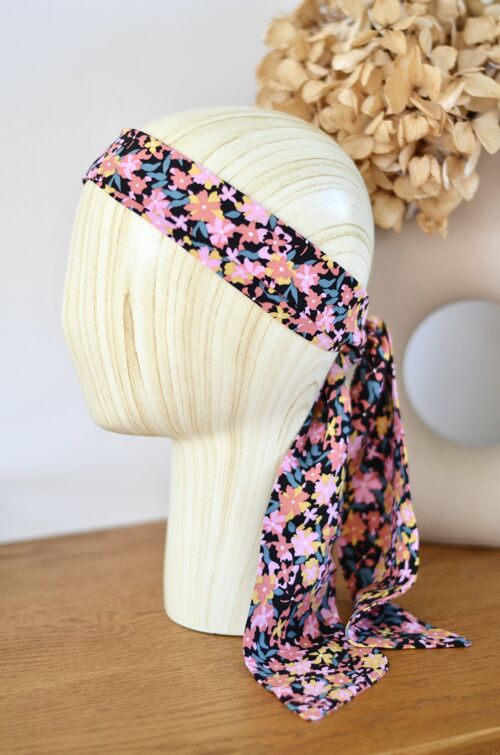 Long foulard fleurs très colorées