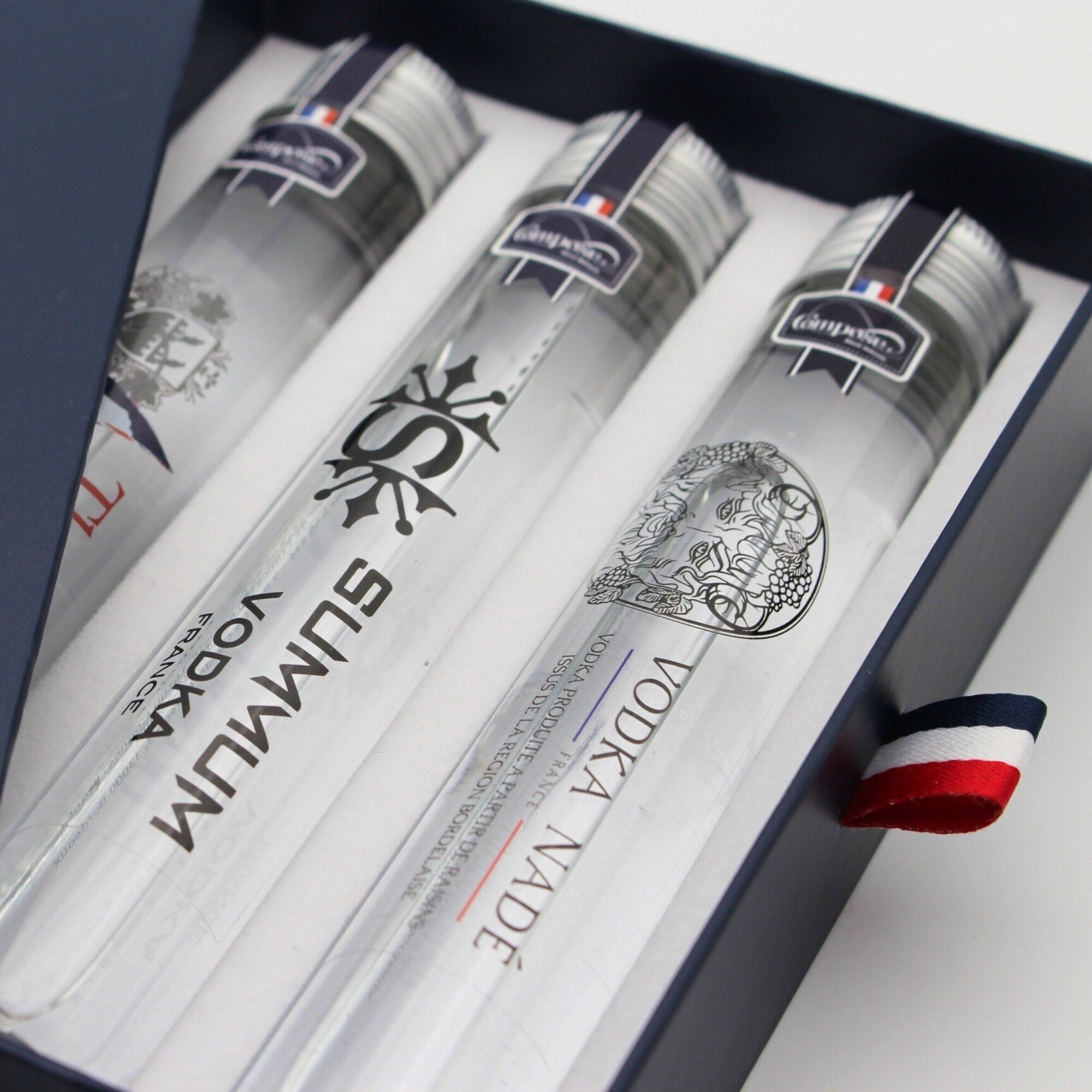 Spirituosen-Geschenkbox 3 Französische Wodkas