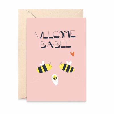 'Welcome babee' card