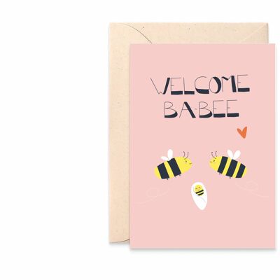 'Welcome babee' card