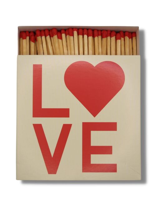 Curator Home Luxury Long Safety Matches I Love Design Square Matchbox