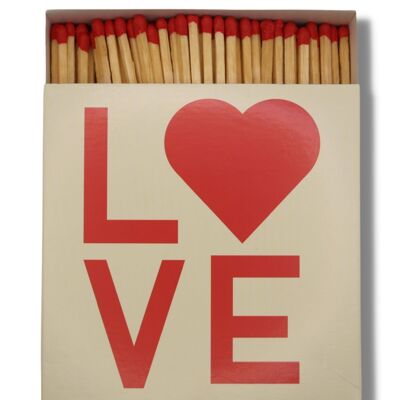 Curator Home Luxury Long Safety Matches I Love Design Square Matchbox