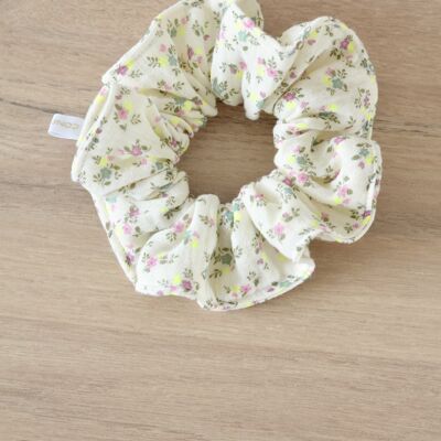 Floral scrunchie, fluo touch